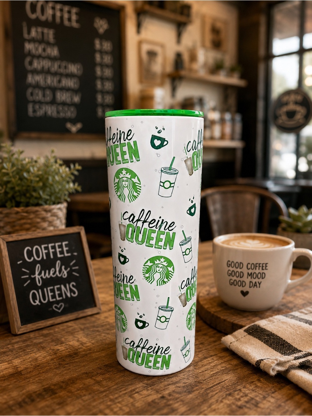 Caffeine Queen 👑☕ | 20 oz BlankCanvas Stainless Steel Tumbler